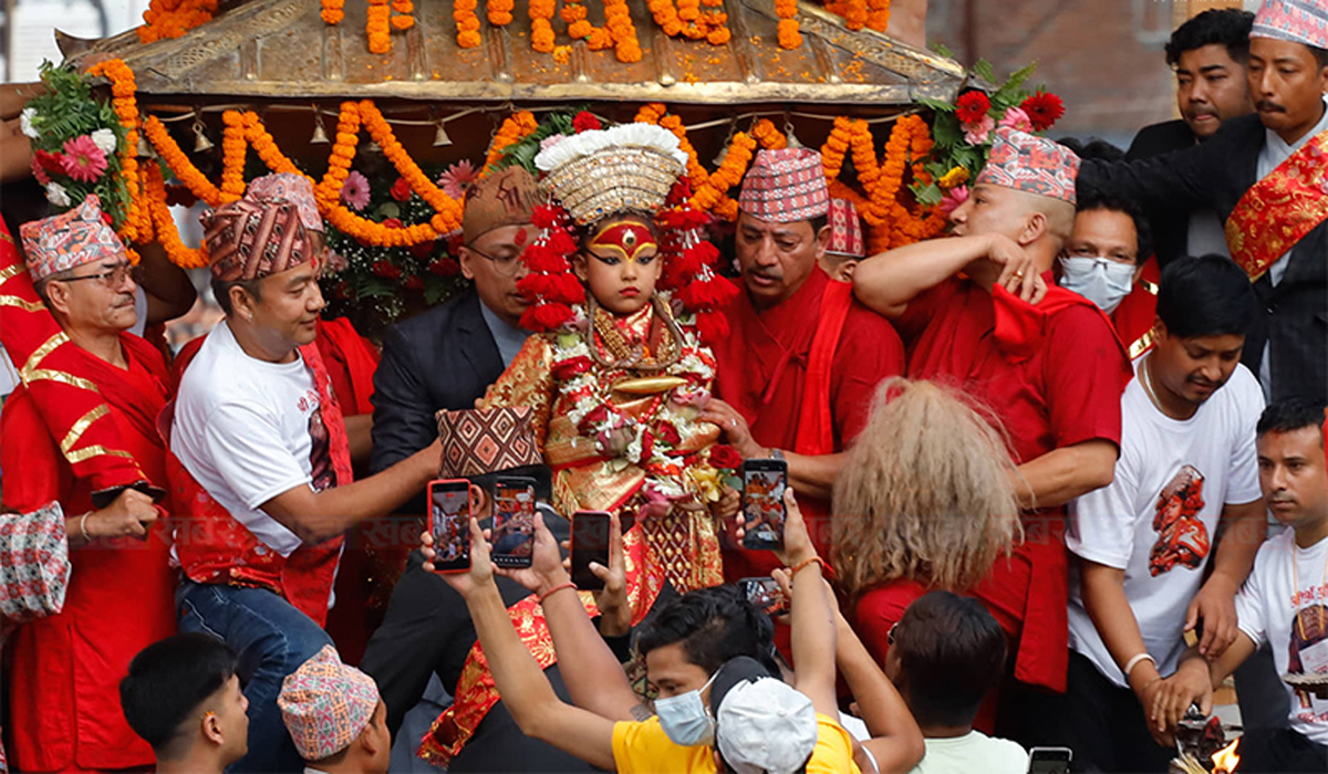 इन्द्रजात्रा पर्व मनाइँदै, अनन्त चतुर्दशी पनि